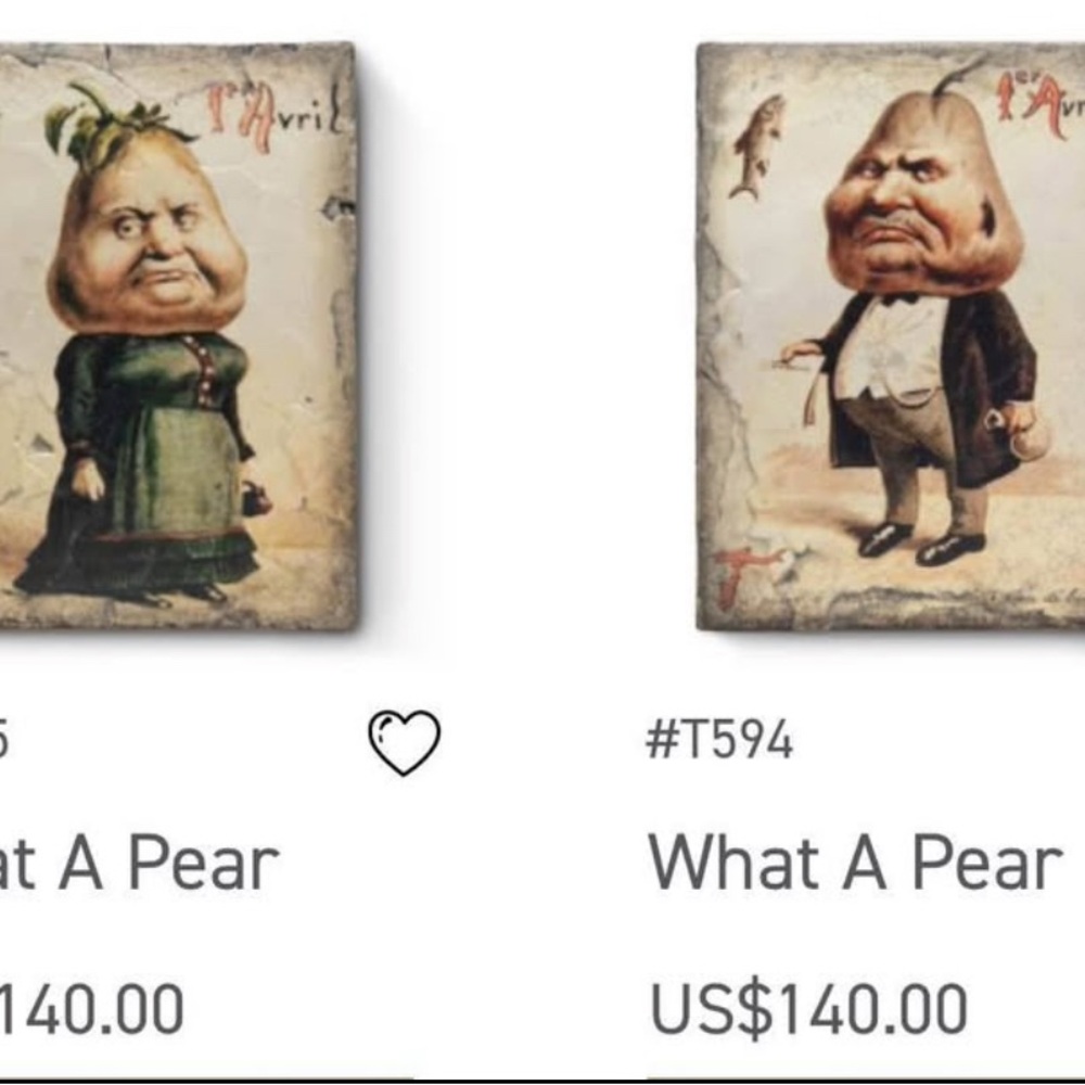 Sid Dickens What A Pear Set of Two Memory Tiles